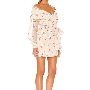 Beautiful floral cream mini dress